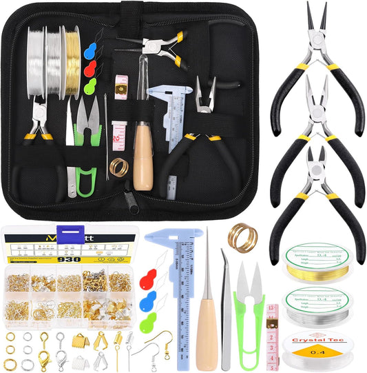 Mardatt 950Pcs Jewelry Making Supplies Kit - Includes Pliers, Wires, Jump Ring Opener, Tweezers, Awl & Accessories for Making & Repair - Crafty Corner