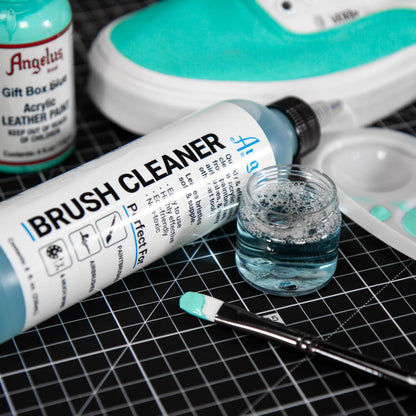 Angelus Brush Cleaner – Fast-Acting Cleaner for Brushes, Airbrushes & Art Tools – Effectively Removes Dried Acrylic, Oil, and Water-Based Paints, 8 ounces