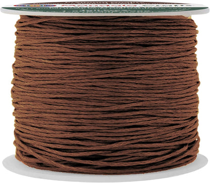 Mandala Crafts 0.5mm 109 Yards Brown Cotton Waxed Cord for Jewelry Making Bracelet Cord Waxed String - Beading String Thread Jewelry Cords for Necklaces String