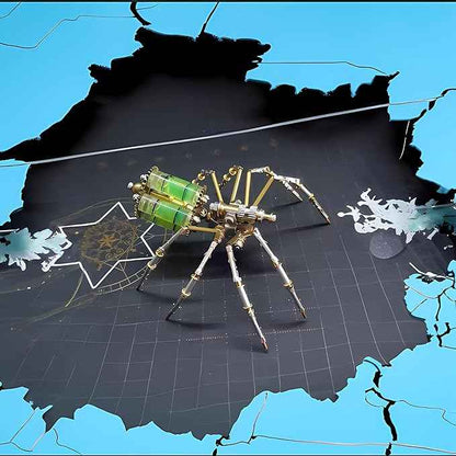 Mechanical Metal DIY 3D Insect Brass Puzzle Model Kits Puzzle for Adults, Steampunk Electric Mechanical, Assembly DIY Gift Craft Hobby for Men for Family and Friends(Gatling Spider)