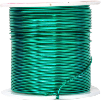 Mandala Crafts 20 Gauge Anodized Aluminum Craft Wire for Jewelry Making - 450 FT Colored Flexible Silver Copper True Blue Pink Ice Blue Green Wire - Bendable for Bonsai Armature Crafting Sculpting - Crafty Corner