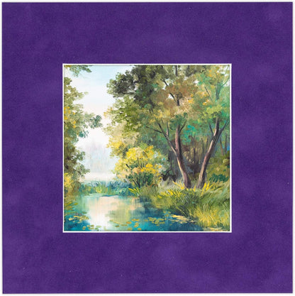Poster Palooza 11x14 Mat Bevel Cut for 8.5x11 Photos - Acid Free Purple Crocus Suede Precut Matboard - For Pictures, Photos, Framing - 4-ply Thickness