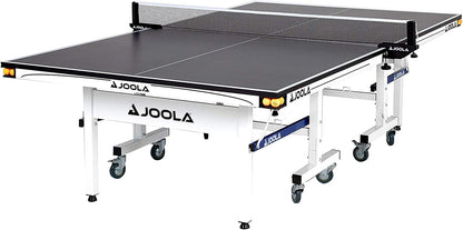 JOOLA Rally TL Professional MDF Indoor Ping Pong Table w/Quick Clamp Table Tennis Net & Post Set - 10 Minute Easy Assembly - Corner Ball Holders - Tournament Quality - Includes Playback Mode