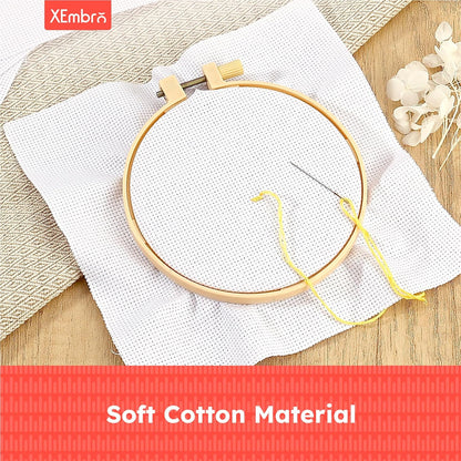 12 PCS Aida Cloth 14 Count, 4 Sizes White Cross Stitch Fabric for Craft Embroidery, Classic Reserve Aida Cloth for Embroidery Beginner, Needlework, Cross Stitch (5.9 to 11.8inch)