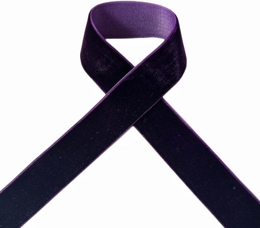Vintage Purple Velvet Ribbon, 1 Inch X 25Yd - Crafty Corner