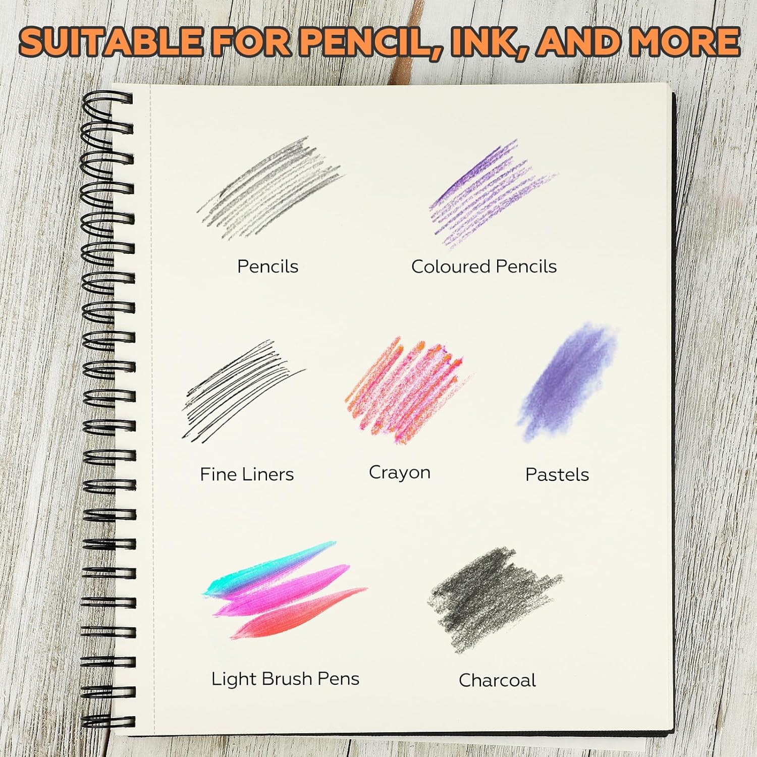 5.5" x 8.5" Sketch Book ，2 Pack 80-Sheets (68lb/100gsm)，Double-Sided Hardbound Sketchbook, Spiral Bound,Acid Free Paper Painting Drawing Writing Sketching Pad for Kids Adult Teens Girls Boys - Crafty Corner