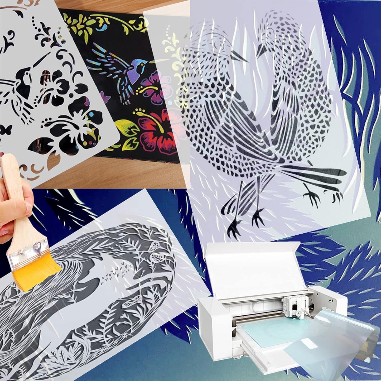 Mylar Blank Stencil Sheet for Stencil Cutting,Craft Translucent 12 x 24 inch 8 Sheets 10 mil Acetate Template Material (8 Sheets, 10mil)