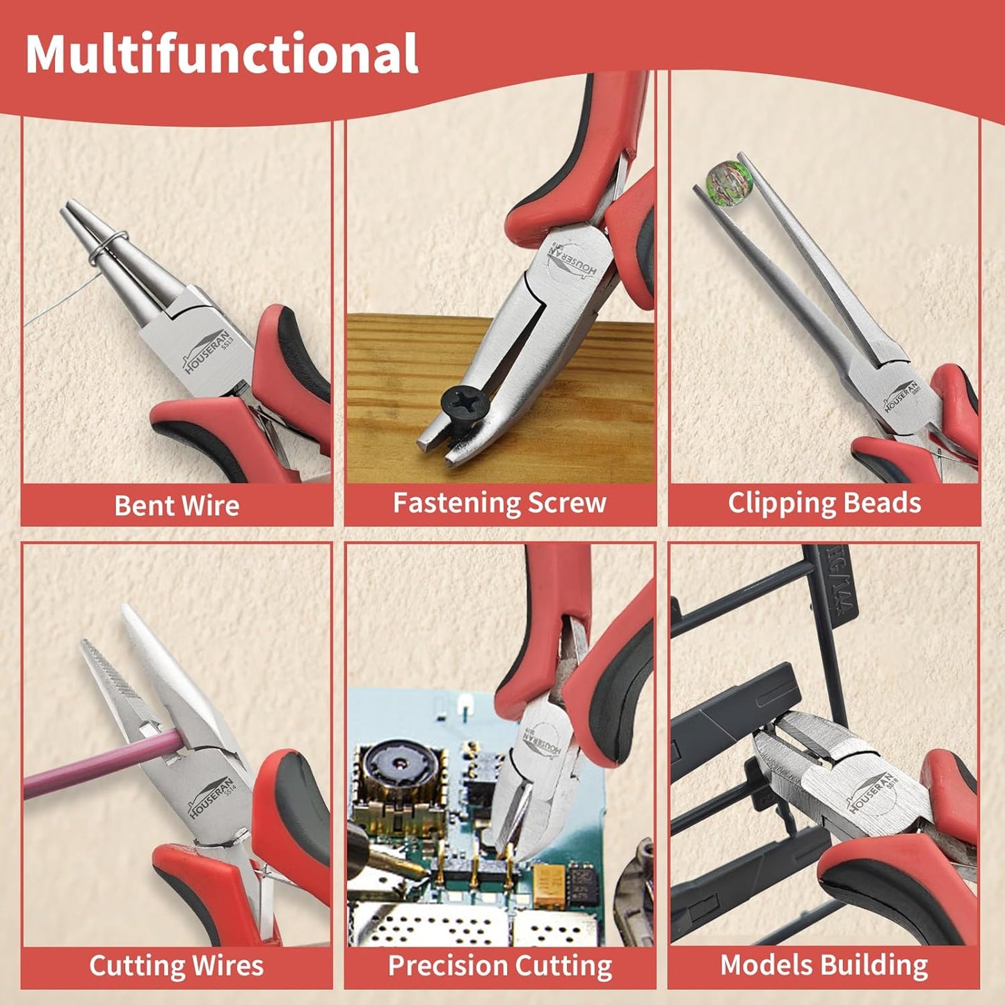 8 Packs Jewelry Pliers Set, Jewelry Making Tools with Needle Nose Pliers, Wire Cutters, Round Nose Pliers, Bent Nose Pliers - Crafty Corner