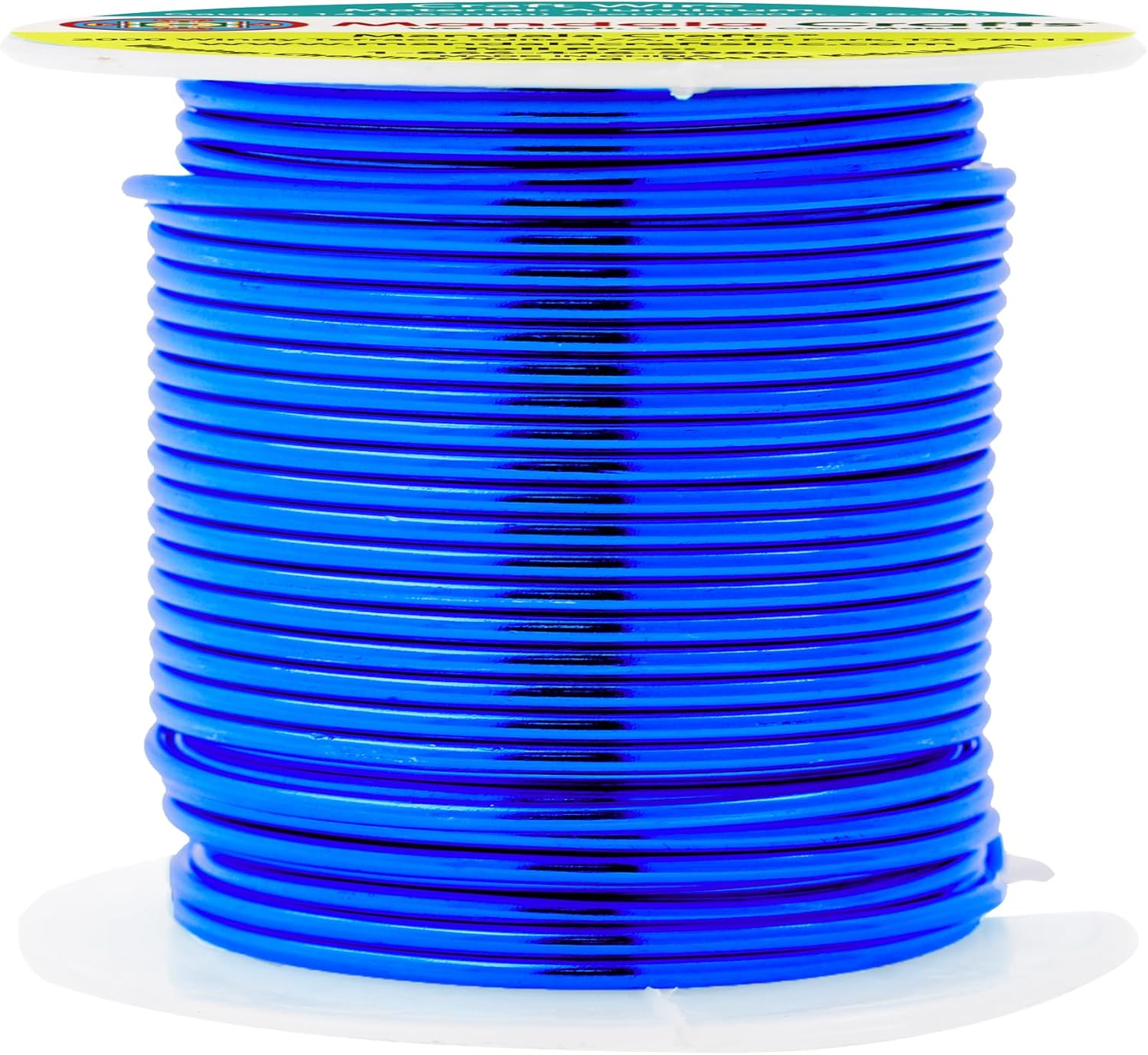 Mandala Crafts 14 Gauge Anodized Aluminum Craft Wire for Jewelry Making - 60 FT Colored Flexible True Blue Wire - Bendable for Bonsai Armature Crafting Sculpting - Crafty Corner