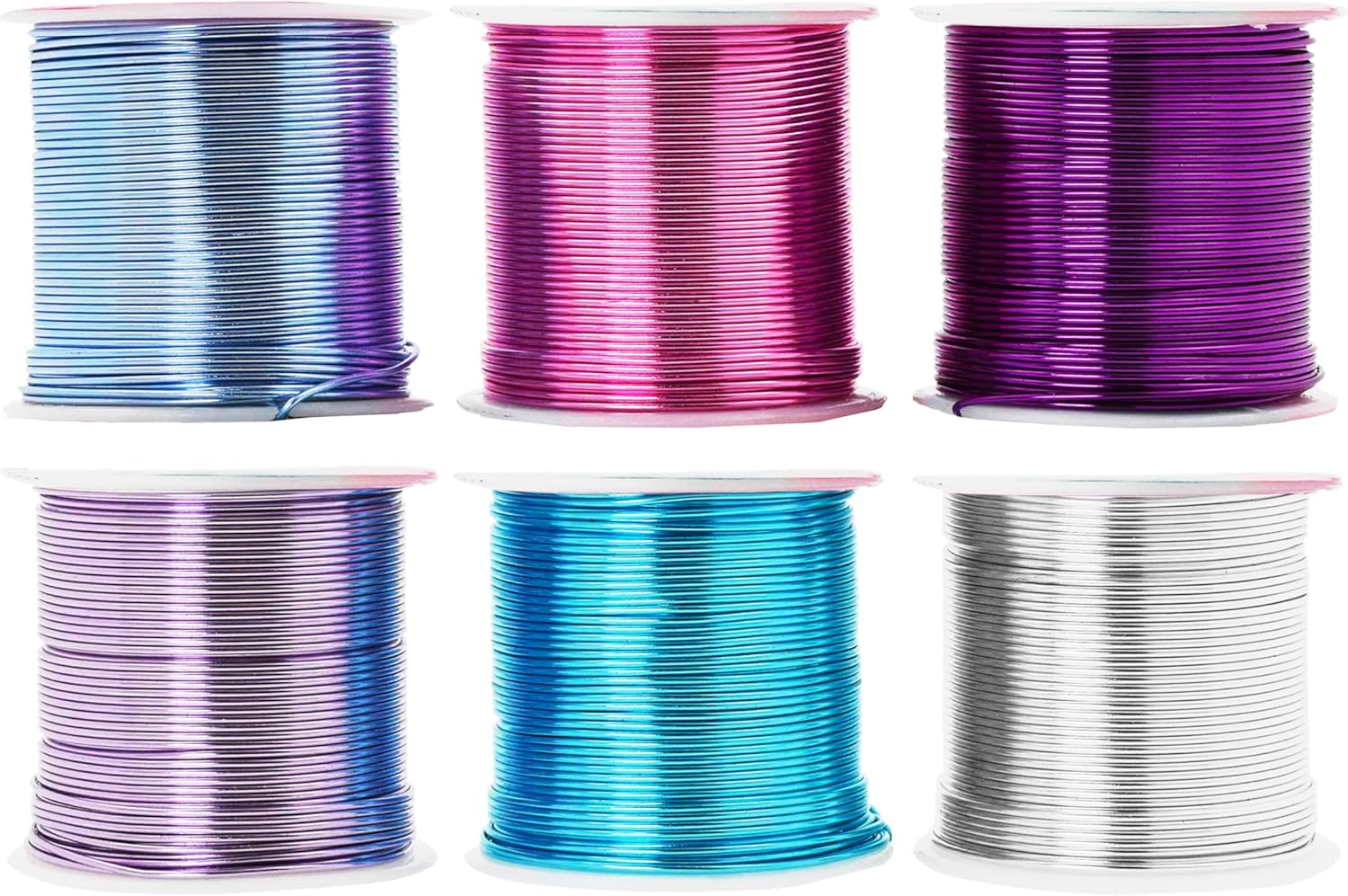 Mandala Crafts 18 Gauge Anodized Aluminum Craft Wire for Jewelry Making - 450 FT Colored Flexible Silver Lavender Purple Pink Ice Blue Turquoise Wire - Bendable for Bonsai Armature Crafting Sculpting - Crafty Corner