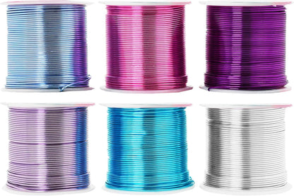 Mandala Crafts 18 Gauge Anodized Aluminum Craft Wire for Jewelry Making - 450 FT Colored Flexible Silver Lavender Purple Pink Ice Blue Turquoise Wire - Bendable for Bonsai Armature Crafting Sculpting - Crafty Corner