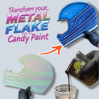 LiME LiNE Sprayable Metal Flake Paint Additive: Solvent Resistant Glitter for Automotive Custom Painting (PINK)