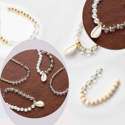 Xylise Jewelry Making Supplies Kit Natural Stone Beads for Irregular Natural Stone with for DIY Craft Bracelet Necklace Earrings for Adults (Transparent)