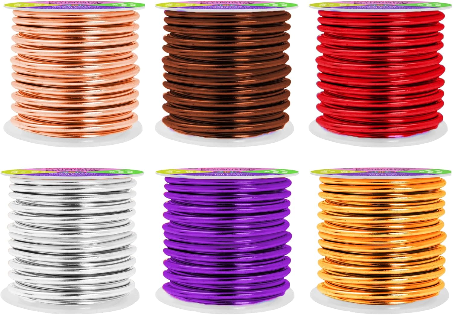 Mandala Crafts 8 Gauge Anodized Aluminum Craft Wire for Jewelry Making - 120 FT Colored Flexible Silver Copper Purple Gold Brown Red Wire - Bendable for Bonsai Armature Crafting Sculpting - Crafty Corner