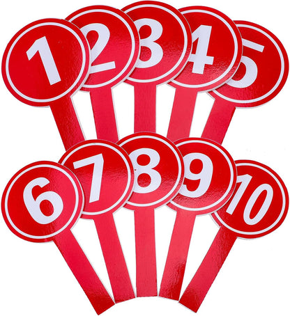 10pcs Auction Paddles 1-10 Score Paddles Voting Scoreboards Handheld Number Boards for Students Teachers Classroom Voting Games Party