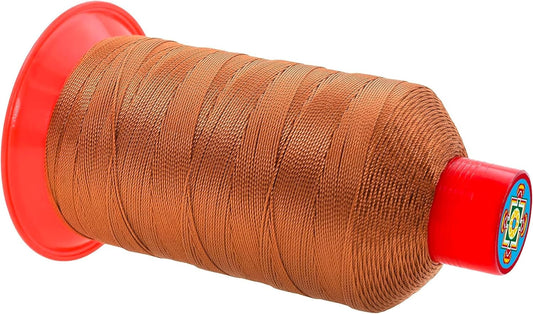 Mandala Crafts Bonded Nylon Thread Bourbon Brown Heavy Duty Sewing Threads - 800 YDs Size 277 840D T270 Tex 270 Thread for Leather, Jeans, Weaving, Outdoor, Marine, Upholstery
