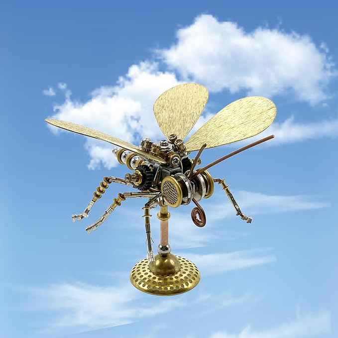 3D Metal Puzzle, Steampunk Butterfly Insect Bug Mechanical Model, Making Kit DIY Projects Metal Building Adult Hobby Kits for Men for Birthday(Butterfly-HD5)