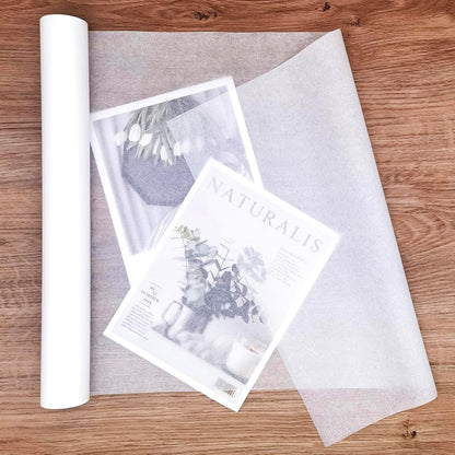 MLNSUNNY 13.8"x787" Artist Teabag Roll Paper - Wet Strength Tissue for DIY Decor, Tracing, Collage, Bookbinding & Repair, Cyanotype, Lanterns Craft
