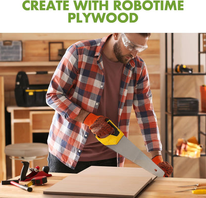 ROBOTIME 3mm Plywood 6 Pcs, 1/8 Maple Plywood for Laser Cutting & Engraving, Thin Maple Boards 12"x12" Wood Sheets