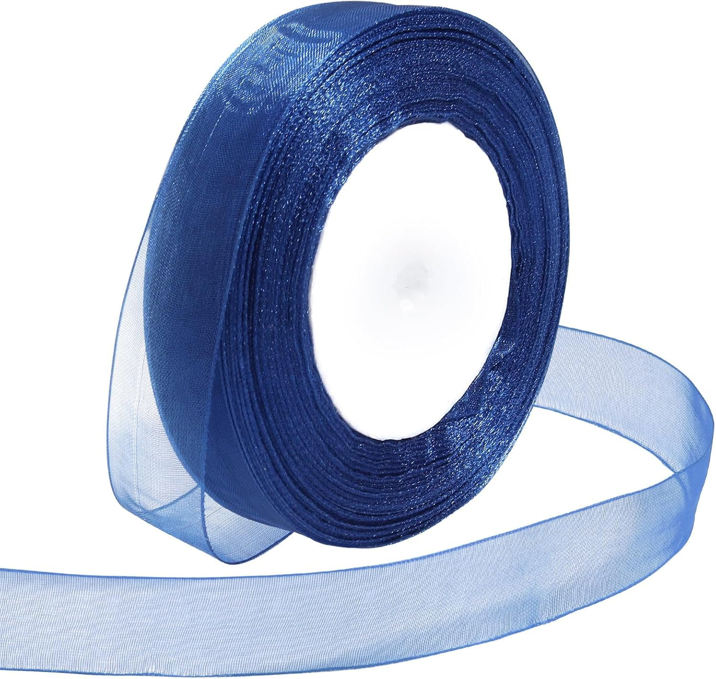 Ribbon for Gift Wrapping 3/4 inch Blue Sheer Organza Ribbon for Flower Bouquet Tulle Thin Chiffon Ribbons for Wedding Invitations Christmas Halloween Presents Decorations Crafts 50 Yards - Crafty Corner