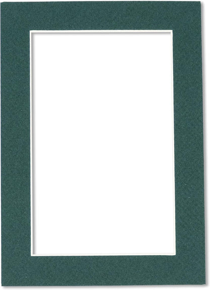 Pack of 25 Acid Free 11x14 Mats Bevel Cut for 8.5x11 Photos - Forest Green Precut Matboards For Pictures, Photos, Framing - 4-ply Thickness