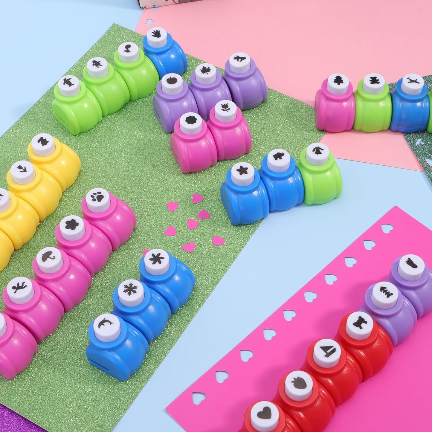 Craft Punches 36 Pack, Hole Punch Shapes 36 Patterns, Craft Hole Punch Shapes, Shape Paper Punch Set for DIY Crafting Scrapbooking Nail Art Craft Punchers Supplies - Crafty Corner