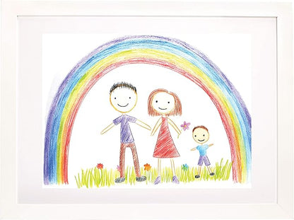 Kate & Milo Children's Artwork Frame, Holds Kids Crafts Up To 11" X 14", Proud Parent, White