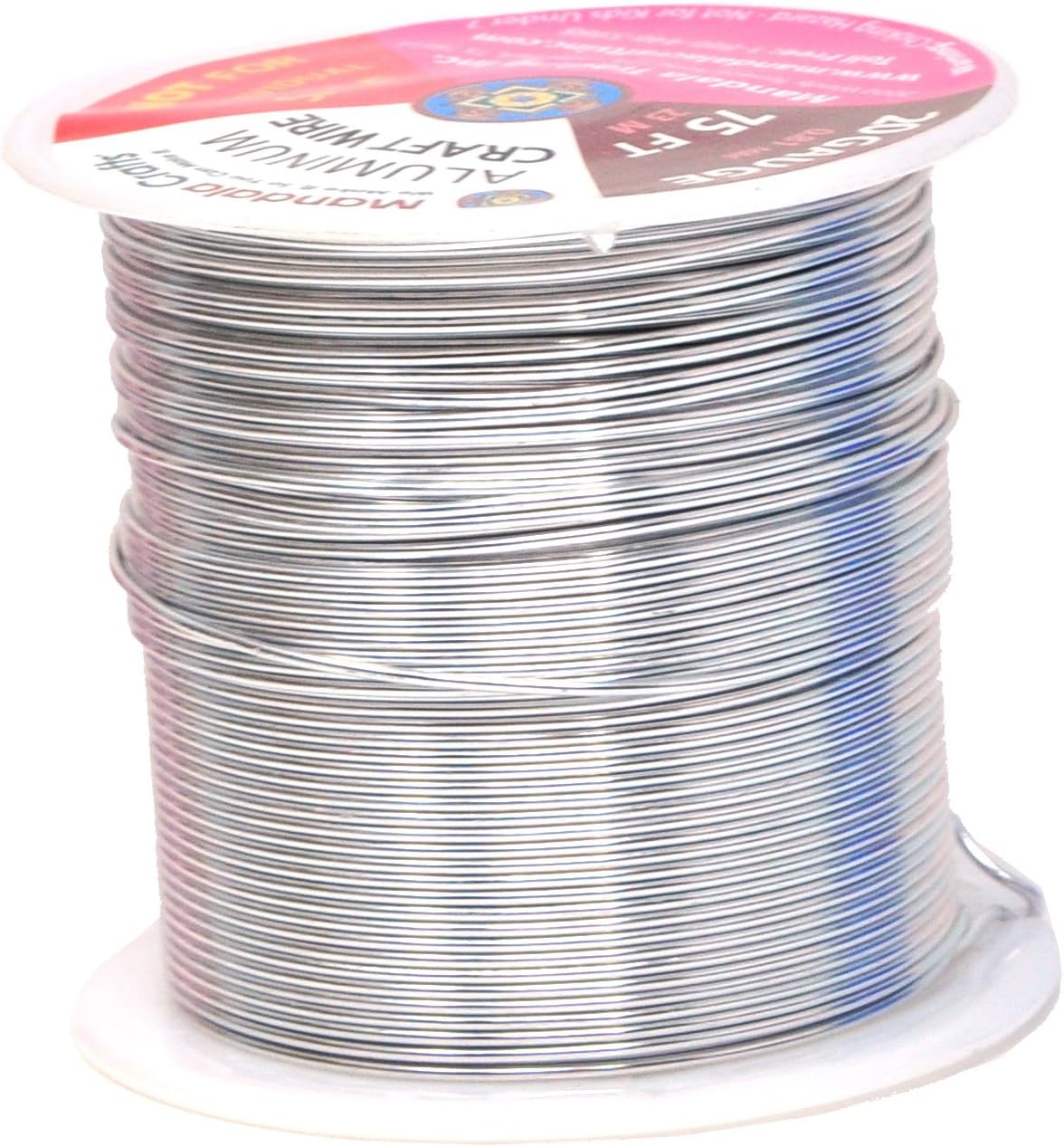 Mandala Crafts 20 Gauge Anodized Aluminum Craft Wire for Jewelry Making - 450 FT Colored Flexible Silver Copper True Blue Pink Ice Blue Green Wire - Bendable for Bonsai Armature Crafting Sculpting - Crafty Corner