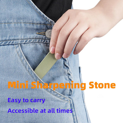 Small Travel-Portable Diamond Resin Sharpening Stone - 3000 Grit Whetstone Knife Sharpener