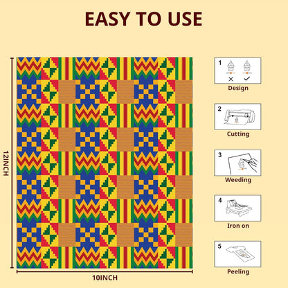 HTVRONT Kwanzaa HTV Vinyl Sheets - 11 Pack of 12x10 Inch Heat Transfer Vinyl for T Shirts, Easy Iron On Vinyl Bundle for Kwanzaa Decorations & Crafts