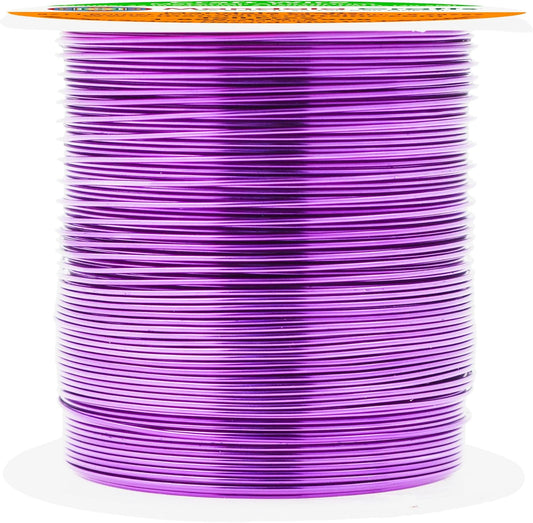 Mandala Crafts 22 Gauge Anodized Aluminum Craft Wire for Jewelry Making - 100 FT Colored Flexible Violet Wire - Bendable for Bonsai Armature Crafting Sculpting - Crafty Corner