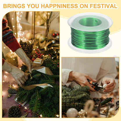 uxcell 18 Gauge / 1mm Anodized Aluminum Wire for Jewelry Craft Making, 102 Feet Bendable Flexible Wire for DIY Home Decor Gardening Sculpture, Green