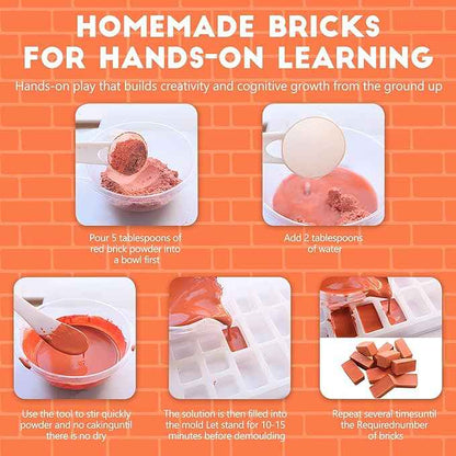 House Building Set for Kids 4+, Mini Brick Construction Kit with Mortar, STEM Architecture Blocks, Reusable DIY Projects, Creative Birthday Gift