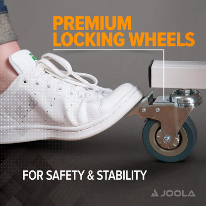 JOOLA Rally TL Professional MDF Indoor Ping Pong Table w/Quick Clamp Table Tennis Net & Post Set - 10 Minute Easy Assembly - Corner Ball Holders - Tournament Quality - Includes Playback Mode