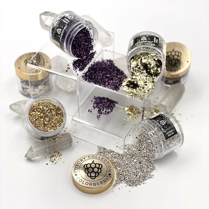 Colorberry Luxury Collection - Small Stone Chips & Glitter to Perfect Your Resin & Jesin Art & Artwork (Silver)