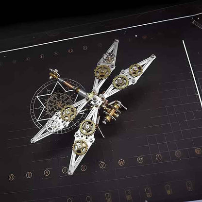 Mechanical Metal DIY 3D Dragonfly Model Insect Brass Puzzle Steampunk Electric Mechanical, Assembly DIY Gift Craft Hobby for Men (Dragonfly B)