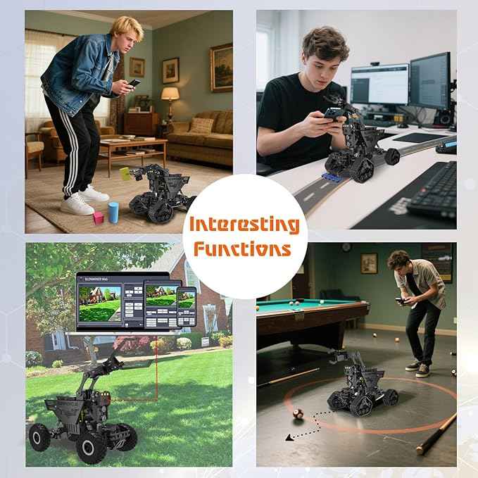 Smart Robot Kit, Robot Building Car kit for Raspberry Pi Python Coding, STEM Programming Robotic Arm Kit with Camera (Not Included Raspberry Pi Board)