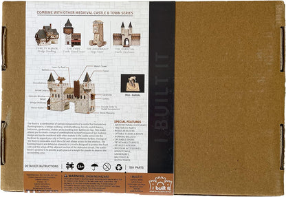 Rook P Castle Tower - 3D Wooden Puzzle - DIY 28mm Scale Model Building Kit - Educational Toy - Creative Gift - Tabletop Miniature Terrain Kit