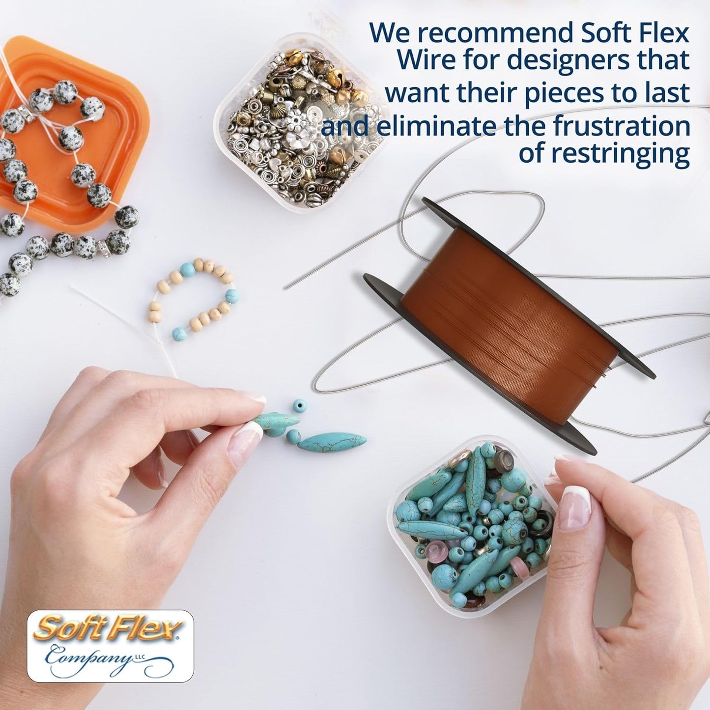 Soft Flex 49 Strand Beading Wire - Medium 0.19 Diameter - 30 Feet Nylon Design Wire - Crafty Corner