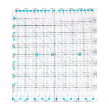 Acrylic Quilting Ruler 11.5" x 10.5" for Precise Fabric Cutting Quilt Rulers Quilting Sewing Tools Slotted Rulers,Stripology Ruler for Quilting