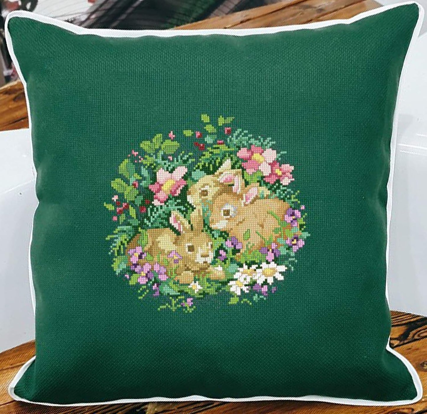 Aida Cloth 14 Count Cross Stitch Fabric,19×28inch (14CT, Green)