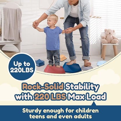Kids Stepping Stones 8PCS for Balance & Motor Skill Development, Versatile Coordination Training Blocks for Play and Learning