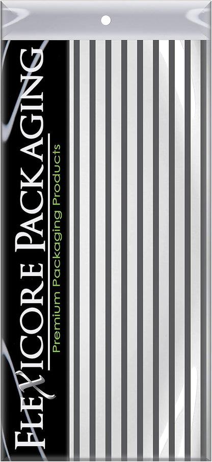 Flexicore Packaging Gray Pin Stripe Print Gift Wrap Tissue Paper Size: 15 Inch X 20 Inch | Count: 100 Sheets | Color: Gray Pin Stripe