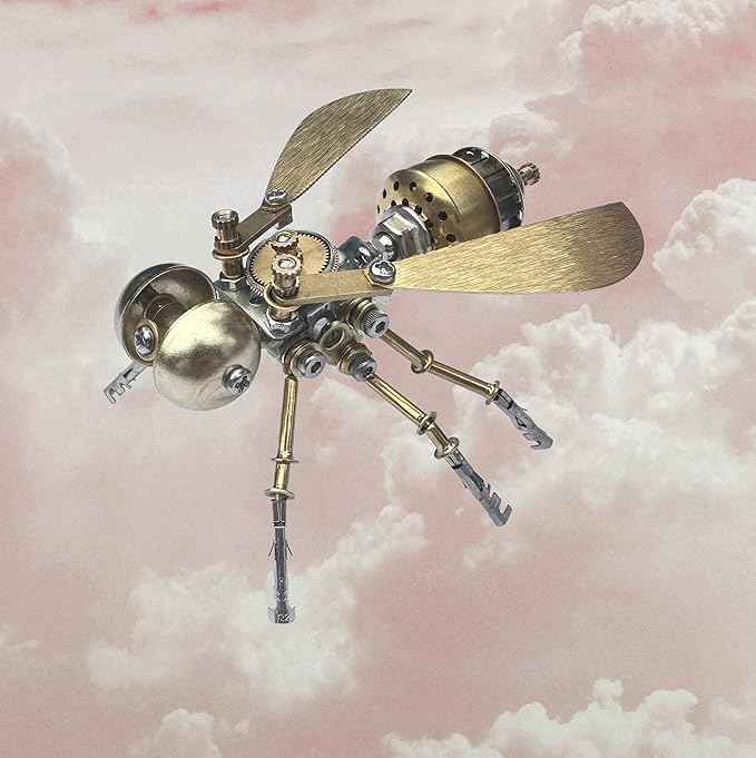 3D Steampunk Metal Puzzle Insects Model Bug Mechanical Making Kit,DIY Projects Craft Kits for Adults,Hobby Kit Funny Ideas Birthday (Little Bee -B)