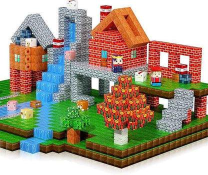 200PCS Magnetic Blocks, Magnetic Building Cube Toys for Kids, STEM Montessori Stacking, Sensory Education Toys for Toddlers Building World Set, Christmas Birthday Gifts for Kids Age 3 4 5 6 7 8 9 10