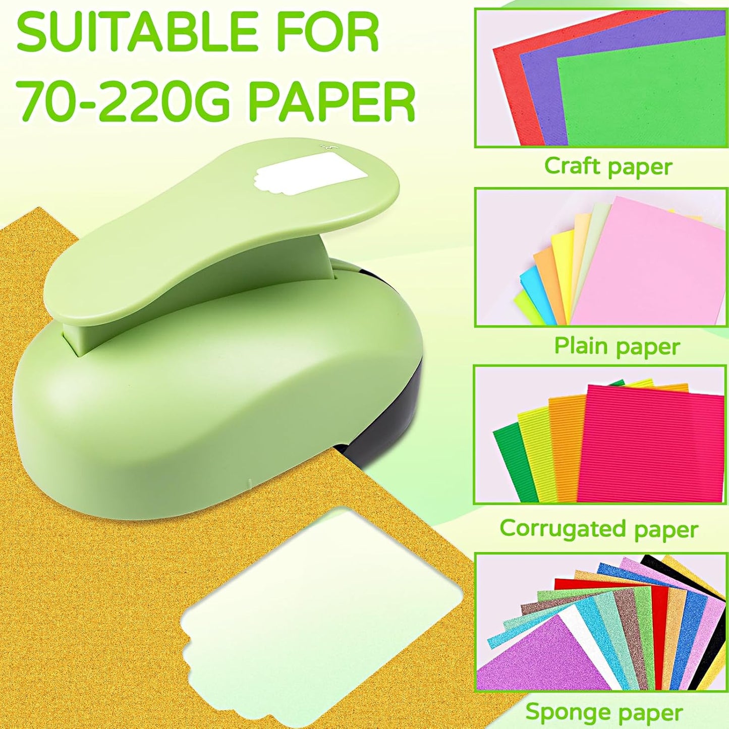 Tag Hole Punch 3 inch Tag Puncher TagCutter Tags Punches for Paper Crafts Gift Tags Punch Cutter Tag Maker TagPaper Punch - Crafty Corner