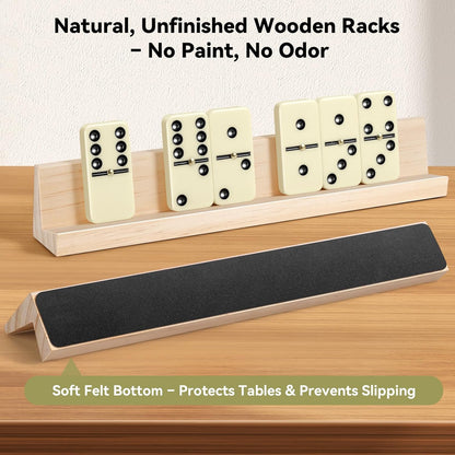 BATURU Double 6 Dominos Set for Adults with 28 Tiles, Durable Dominoes Game Set with 4 Racks and Carry Case, Fun Dominos for Kids, Family Games Night, Travel Games