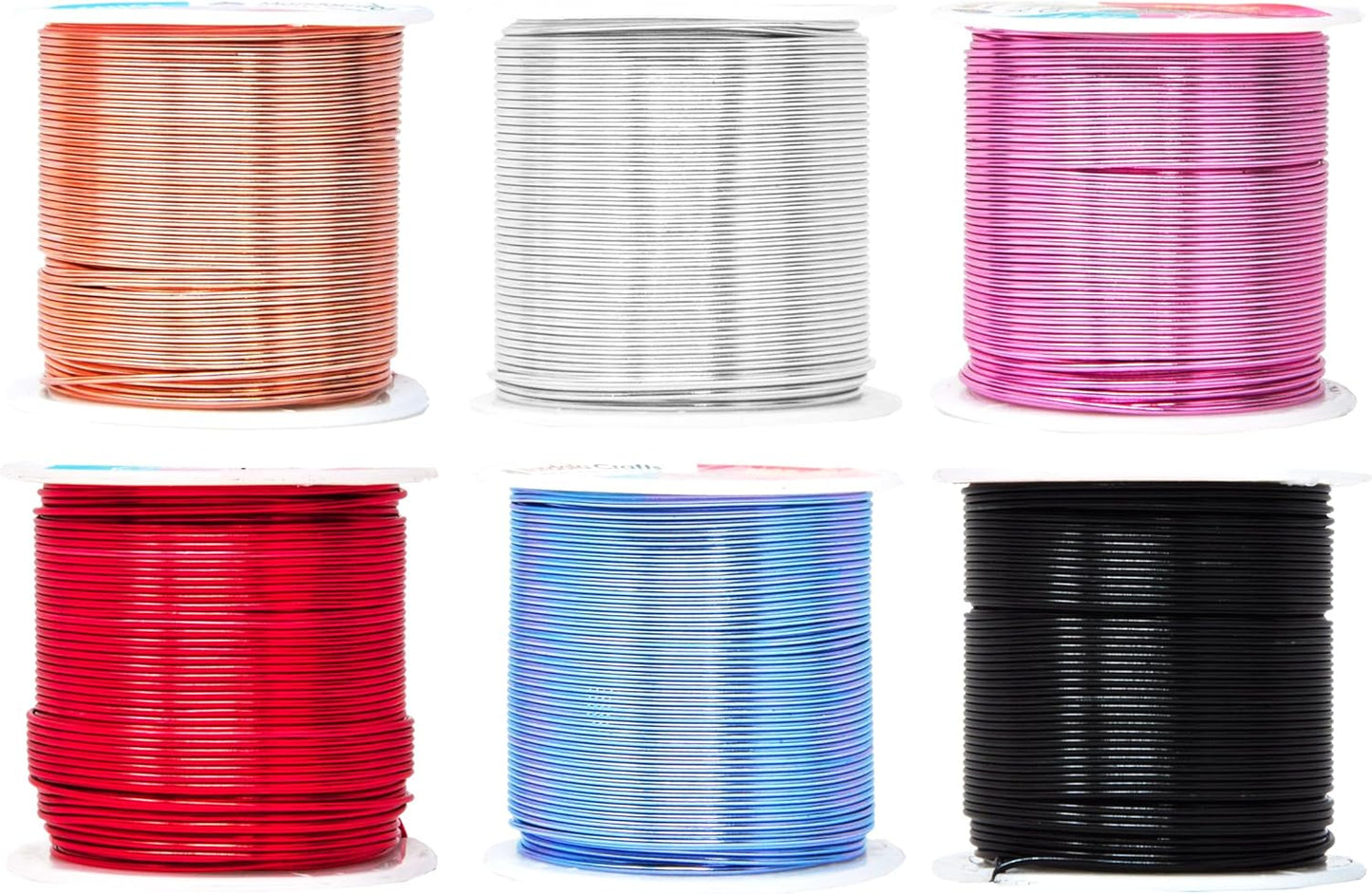 Mandala Crafts 18 Gauge Anodized Aluminum Craft Wire for Jewelry Making - 450 FT Colored Flexible Silver Copper Black Pink Ice Blue Red Wire - Bendable for Bonsai Armature Crafting Sculpting - Crafty Corner