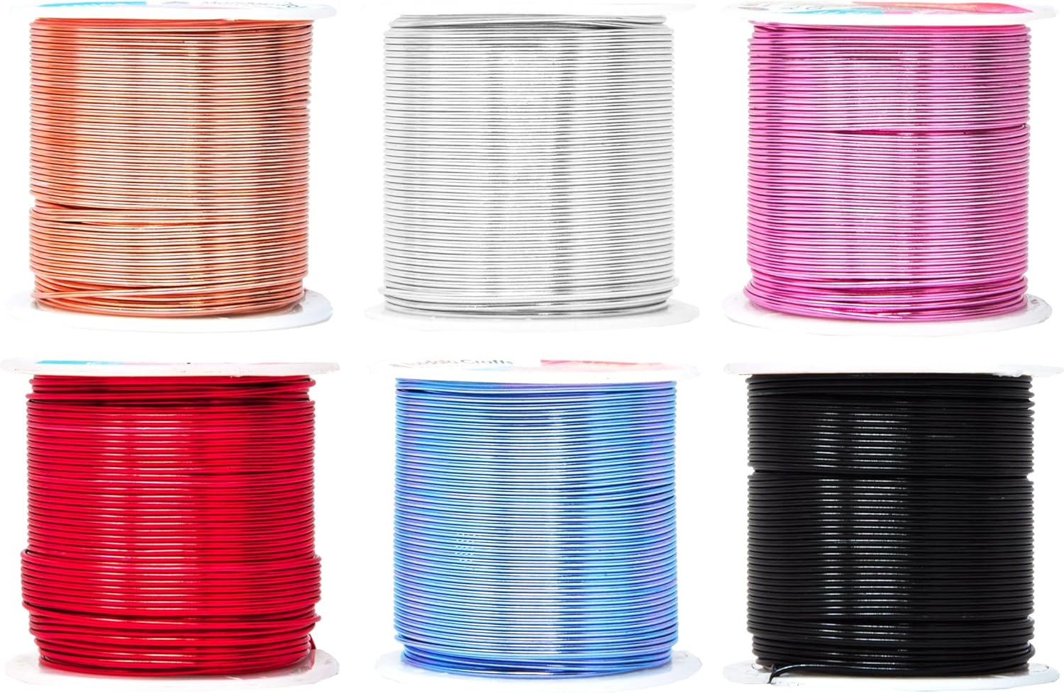 Mandala Crafts 18 Gauge Anodized Aluminum Craft Wire for Jewelry Making - 450 FT Colored Flexible Silver Copper Black Pink Ice Blue Red Wire - Bendable for Bonsai Armature Crafting Sculpting - Crafty Corner