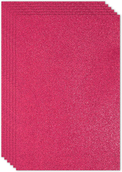 PATIKIL 2mm(1/10") Thick Non Adhesive Glitter Foam Sheet 16x24inch(40x60cm) Wine Red, EVA Shiny Foam Board for Craft, 6 Pcs